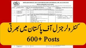 Controller General of Accounts Jobs 2020 Pakistan