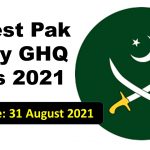 Latest government jobs in Pakistan. Latest Pak Army GHQ Jobs 2021.