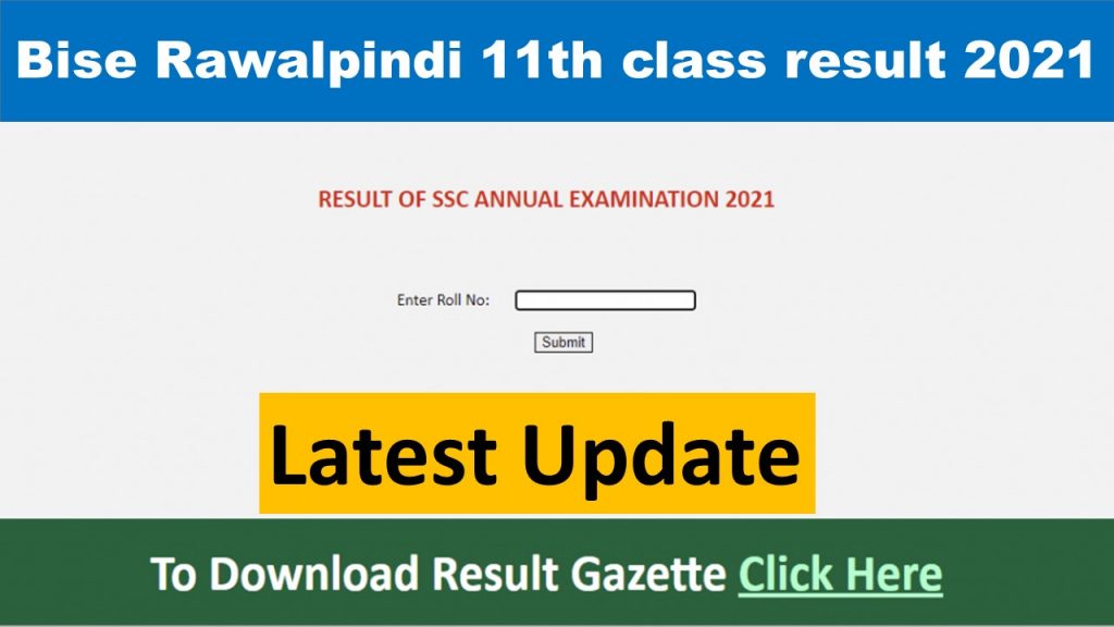 11th Class Result 2021 BISE Rawalpindi
