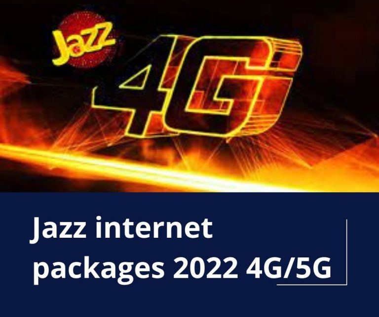 Latest Jazz internet packages 2022 4G/5G 5