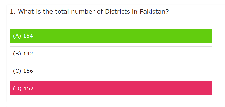 Pakistan Affairs MCQs with Answers 
