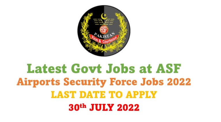 ASF Airports Security Force Jobs 2022