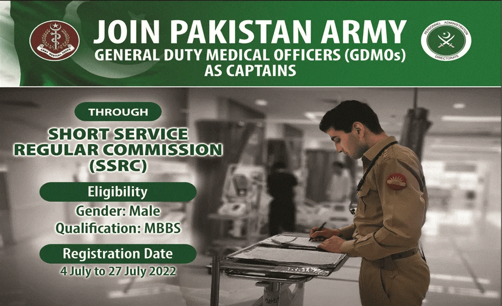 Join Pak Army as GDMO 2022