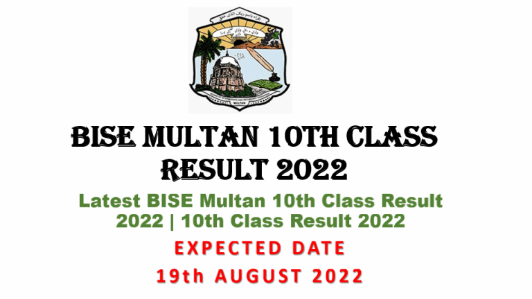 Latest BISE Multan Board 10th Class Result 2022 | 10th Class Result 2022