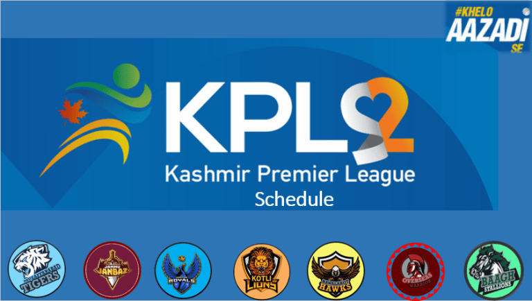 Kashmir Premier League (KPL) Schedule 2022
