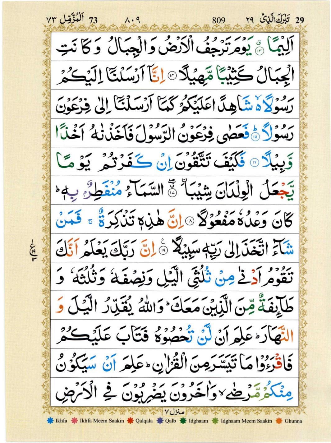 Surah Muzammil PDF