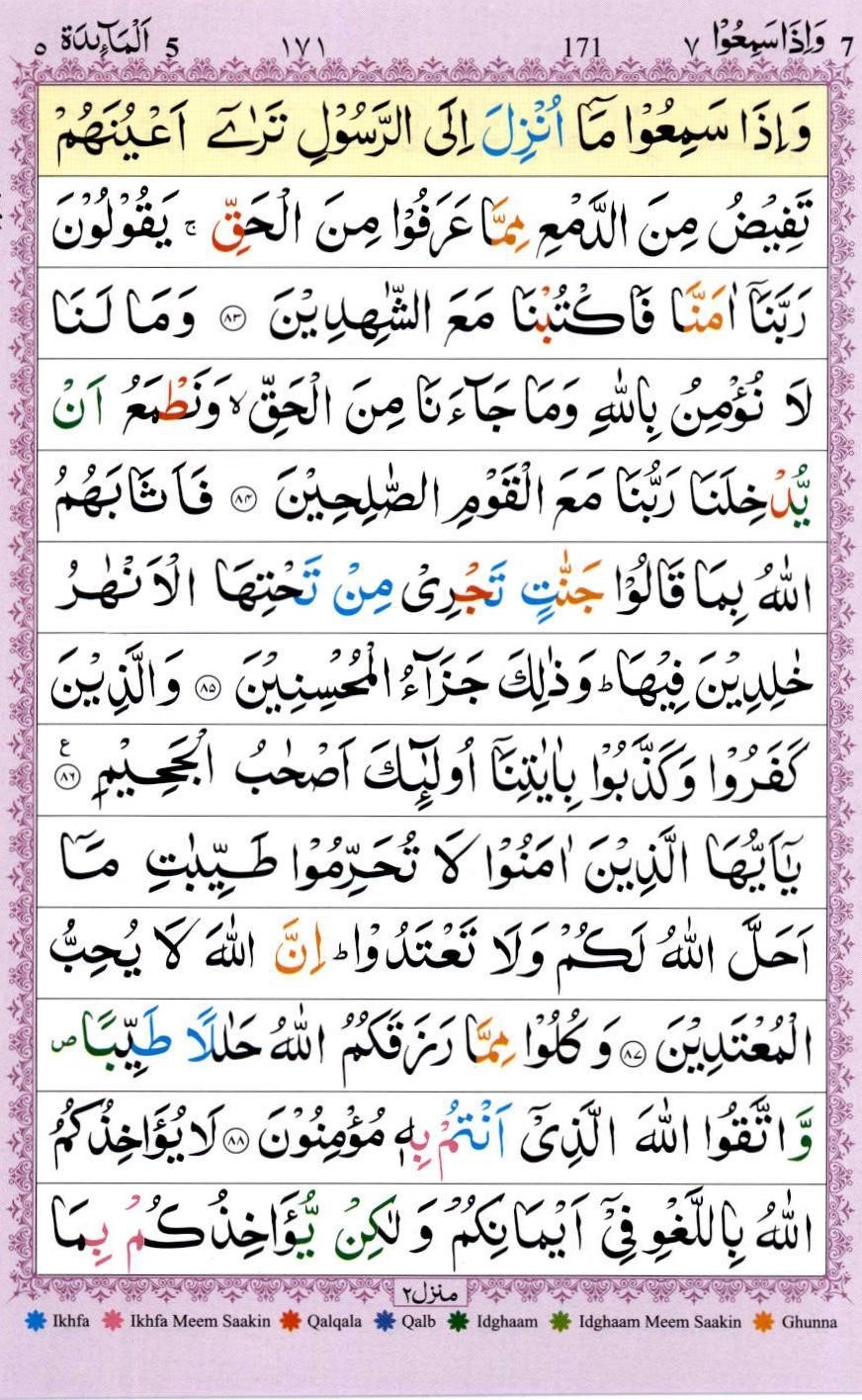 Surah Al Maidah in English