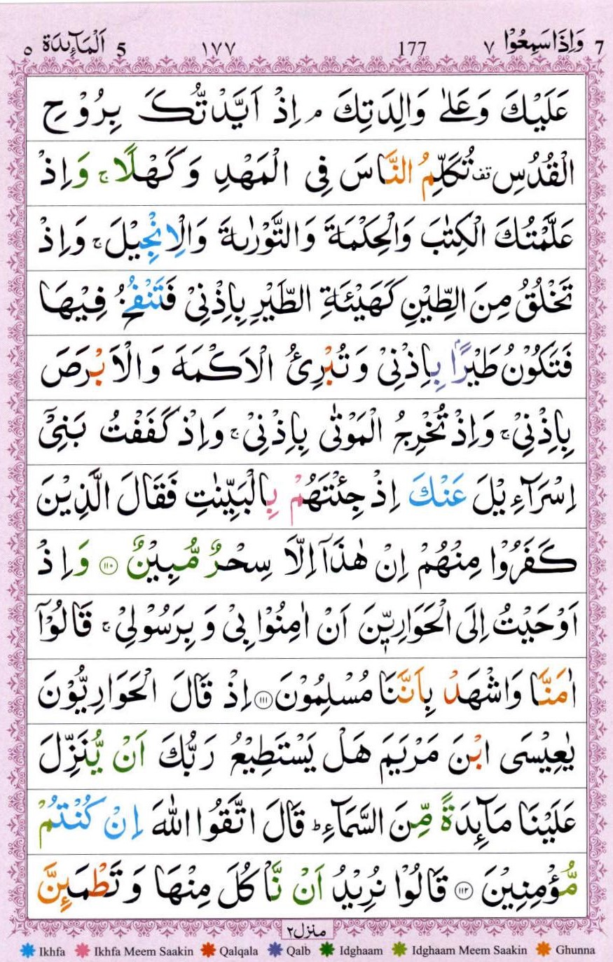 Surah al Maidah Full Pdf