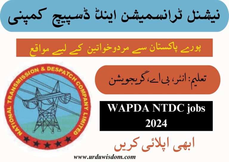 Latest WAPDA NTDC Jobs 2024
