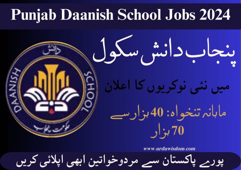Punjab Daanish School Jobs 2024