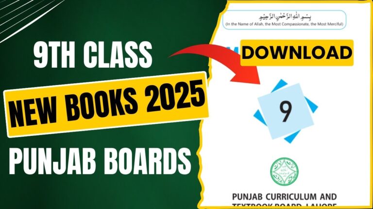 9th Class New Books 2025 Punjab Board